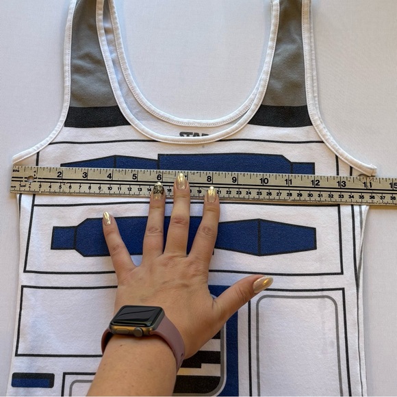 Mighty Fine Star Wars R2 D2 Droid Costume Tank Top Womens L - Picture 5 of 6
